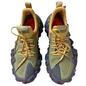 Crocs x Salehe Bembury Pollex Juniper Sneakers M7 W9 Olive Green Yellow Coral